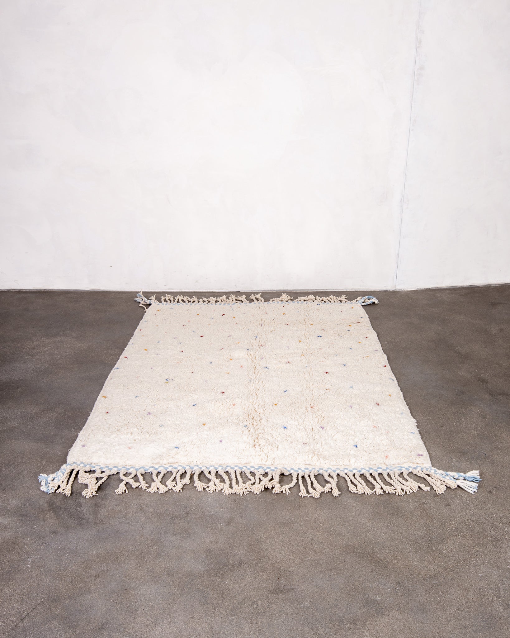Modern designer handcrafted Berber rug from morocco Beniourain with beautiful colors and patterns